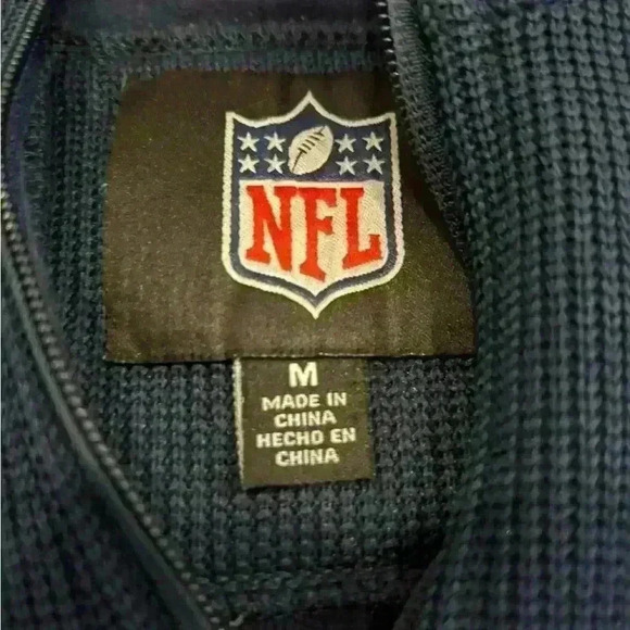 Men’s G-111 Sports By Carl Banks Navy New England Patriots QR Audible Jacket - Picture 5 of 7